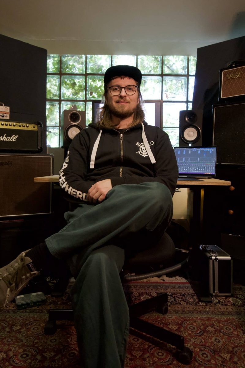 Michael Buschka in his Sustainable Recording Studio